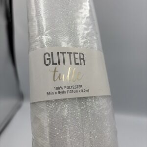 6 Individual Rolls Of Iridescent Glitter Tulle - 54in x 9yds Each Roll